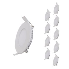 Spot LED Encastrable Rond BLANC 12W (Pack de 10) - Blanc Chaud 2300K - 3500K - SILAMP