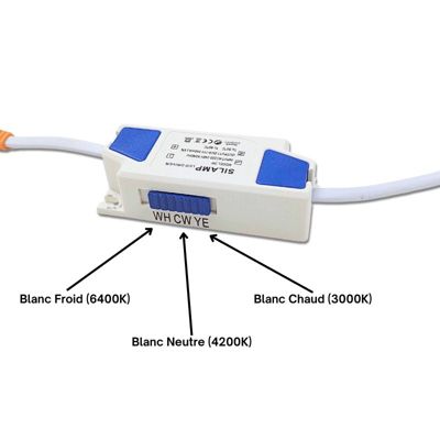 Spot LED Encastrable Rond BLANC 3W CCT - 3000K/4000K/6500K - SILAMP