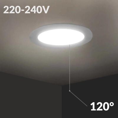 Spot LED Encastrable Rond BLANC 3W Transformateur Intégré - Blanc Froid 6000K - 8000K - SILAMP