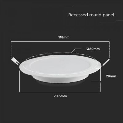 Spot LED Encastrable Rond BLANC 3W Transformateur Intégré - Blanc Neutre 4000K - 5500K - SILAMP