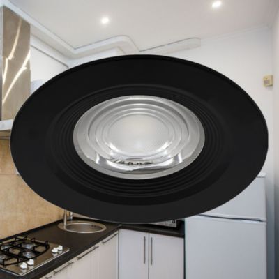 Spot LED encastrable étanche 3en1 rond noir 7W IP54