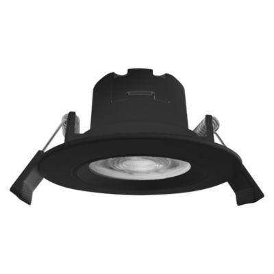 Spot LED encastrable étanche 3en1 rond noir 7W IP54