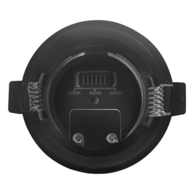 Spot LED encastrable étanche 3en1 rond noir 7W IP54