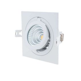 Spot LED Escargot Carré Orientable 12W équivalent 80W - Blanc Chaud 2700K