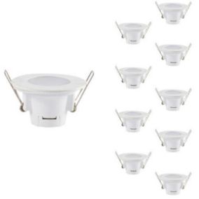 Spot LED Etanche 5W Rond Encastrable BLANC IP65 (Pack de 10) - Blanc Froid 6000K - 8000K - SILAMP