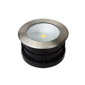 Spot LED Extérieur encastrable 220V 25W (éclairage 200W) - étanche IP67 diamètre 195mm Blanc Chaud 3000K 2000lm