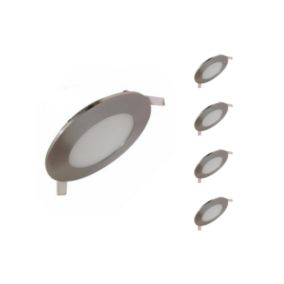 Spot LED Extra Plat Rond ALU 6W (Pack de 5) - Blanc Neutre 4000K - 5500K - SILAMP