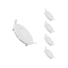 Spot LED Extra Plat Rond BLANC 3W (Pack de 5) - Blanc Chaud 2300K - 3500K - SILAMP