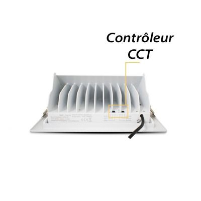 Spot LED Rectangulaire Inclinable 32/38W CCT 240x145mm Garantie 5 ans
