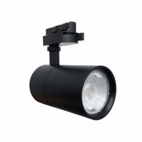 Spot LED sur Rail 30W 80degrés Compact Monophasé NOIR - Blanc Froid 6000K - 8000K - SILAMP