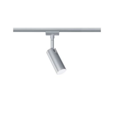 Spot LED sur rail Tubo gris chromé mat URail Ø.4,2 x H.19,6cm IP20 4,5W Paulmann