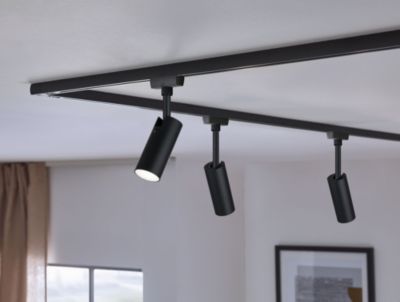 Spot LED sur rail Urail Tubo II noir mat IP20 230V L.10.5 x l.4.2 x H.18.6cm Paulmann