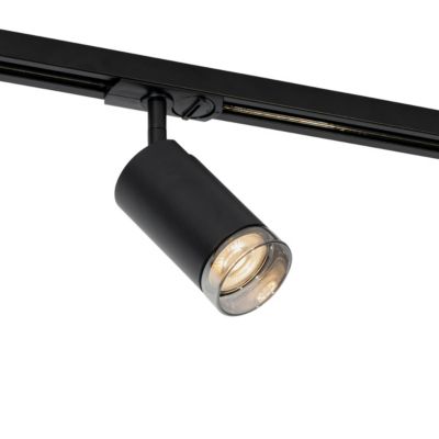 Spot moderne avec anneau fumé pour système sur rail monophasé GU10 50mm - Iconic Jeana