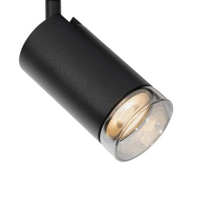 Spot moderne avec anneau fumé pour système sur rail monophasé GU10 50mm - Iconic Jeana