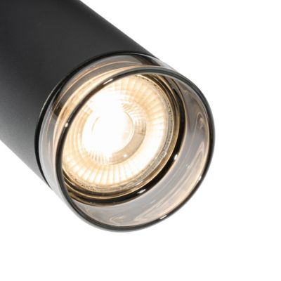 Spot moderne avec anneau fumé pour système sur rail monophasé GU10 50mm - Iconic Jeana