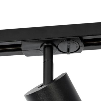 Spot moderne avec anneau fumé pour système sur rail monophasé GU10 50mm - Iconic Jeana