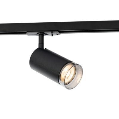 Spot moderne avec anneau fumé pour système sur rail monophasé GU10 50mm - Iconic Jeana