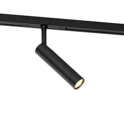 Spot moderne noir pour système de rail monophasé - Slimline Uzzy