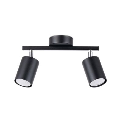 Spot mural-plafond orientable Pure Lume Fjello 2xGU10 noir