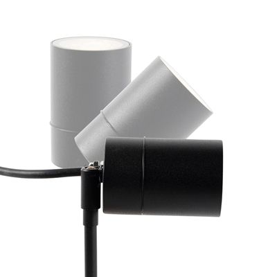 Spot orientable à piquet noir IP44 - Solo