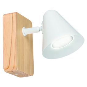 Spot patère Cauquennes GU10 IP44 6W Ø 16 x H. 12,5 cm blanc