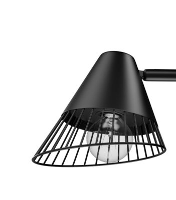 Spot patère E14 10W GoodHome Tsolma noir mat L.22 x H.9 cm