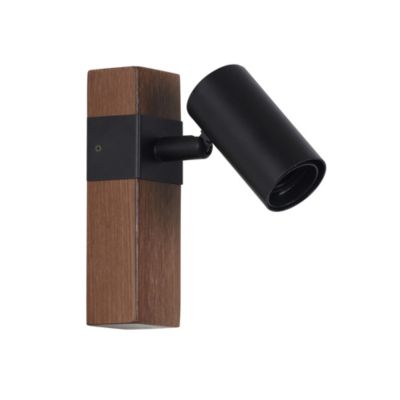 Spot patère E27 40W Corep Aalto noir L.4,5 x H.16 x P.12,5 cm