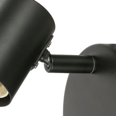 Spot patère E27 8.6W GoodHome Ghlin noir mat L.10 x L.10 x H.13 cm