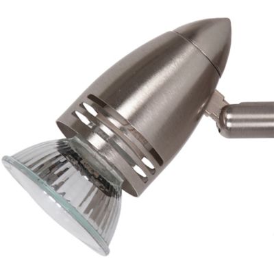 Spot patère GU10 7W GoodHome Aspis nickel satiné L.13 x L.9 x H.14 cm