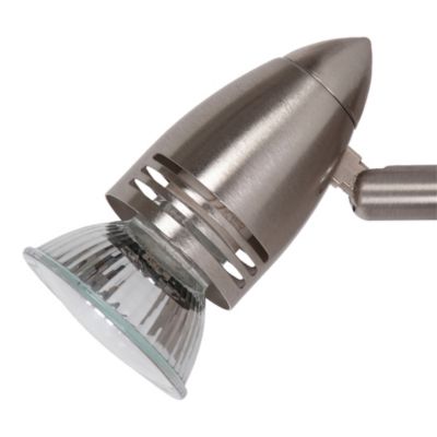 Spot patère GU10 7W GoodHome Aspis nickel satiné L.13 x L.9 x H.14 cm