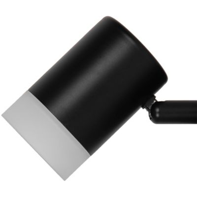 Spot patère LED intégrée 350 lm 3.5 W blanc chaud GoodHome Maupin noir mat H.14.5 cm