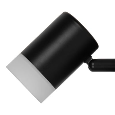 Spot patère LED intégrée 350 lm 3.5 W blanc chaud GoodHome Maupin noir mat H.14.5 cm