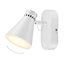 Spot patère LED intégrée 550 lm 5W blanc chaud GoodHome Edson blanc mat L.5 x L.15 x H.12 cm
