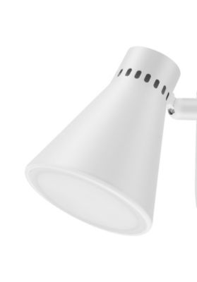 Spot patère LED intégrée 550 lm 5W blanc chaud GoodHome Edson blanc mat L.5 x L.15 x H.12 cm