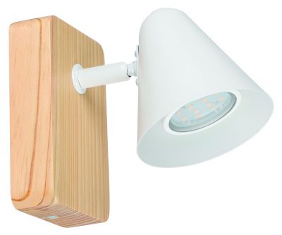 Spot pince de salle de bain Cauquennes 3 GU10 IP44 6W blanc