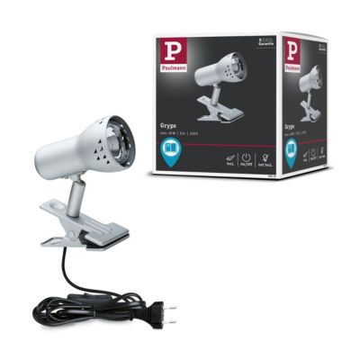 Spot à pince Gryps Acier brossé 230V E14