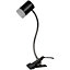 Spot pince LED Intégrée 350lm 3.5W blanc chaud GoodHome Maupin noir mat l. 10 x H.30 cm