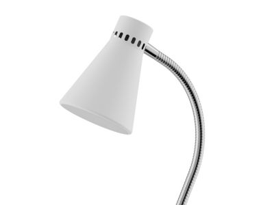 Spot pince LED Intégrée 550lm 5W blanc chaud GoodHome Edson blanc l.10 x H.33 cm