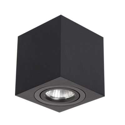 Spot plafond noir GU10 cube moderne orientable salon cuisine Lyon
