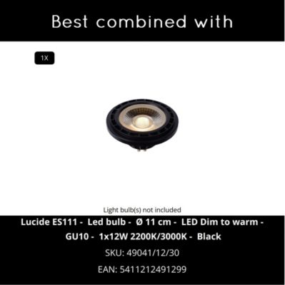 Spot plafond SENSAS en acier avec 1xGU10 (ES111) - Blanc - Lucide