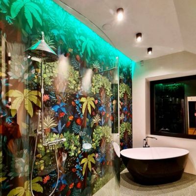 Spot plafond tube noir IP65 étanche GU10 salle de bain extérieur Faro