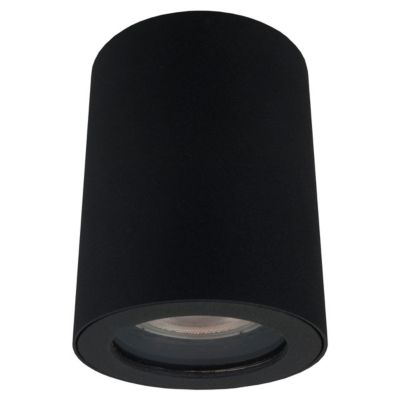 Spot plafond tube noir IP65 étanche GU10 salle de bain extérieur Faro