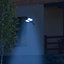 Spot solaire à détection orientable 2 têtes Clipper black Lumisky 8,5W 850lm IP44 blanc neutre l.28 x H.37 cm
