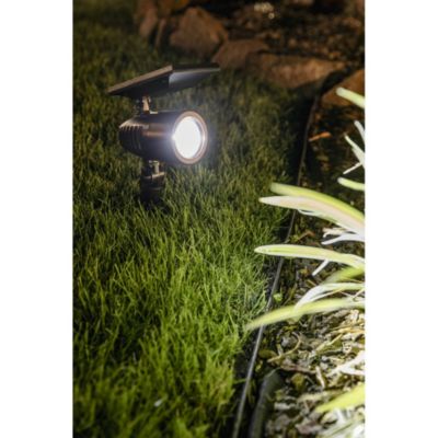 Spot solaire à piquer- Hauteur 35,2cm- 1 LED SMD blanche- 60 Lumens- Eclairage extérieur Jardin