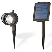 Spot solaire à piquer LED Blooma Bridger noir H.34 cm