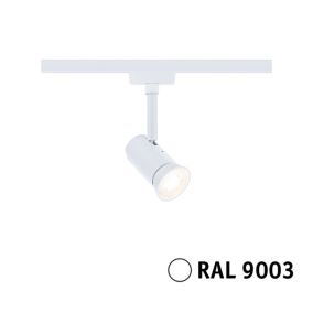 Spot sur rail Runa Weiß blanc URail IP20 GU10 10W Ø.3,5 x H.13,3cm dimmable Paulmann