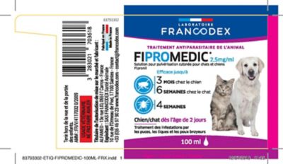 Spray antiparasitaire Fiprovet chien chat, 100ml  Castorama