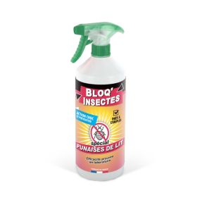 Spray Bloq' insectes spécial punaise de lit action choc et préventive 1L