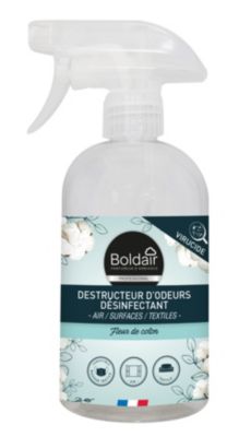 Spray destructeur d'odeurs désinfectant coton Boldair 500ml