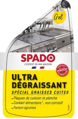 Spray gel nettoyant ultra dégraissant spécial graisses cuites Spado 750ml